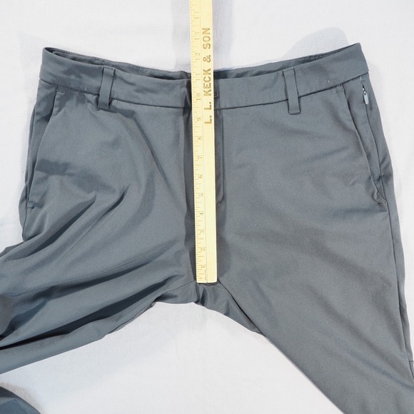 Lululemon Commission Pants Men 34x26 Gray Warpstreme Classic Fit Cropped Trouser - Picture 7 of 11